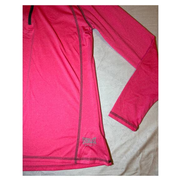 Everlast Pink Quarter Zip Long Sleeve Woman's Light Shirt Size Medium - Picture 4 of 5